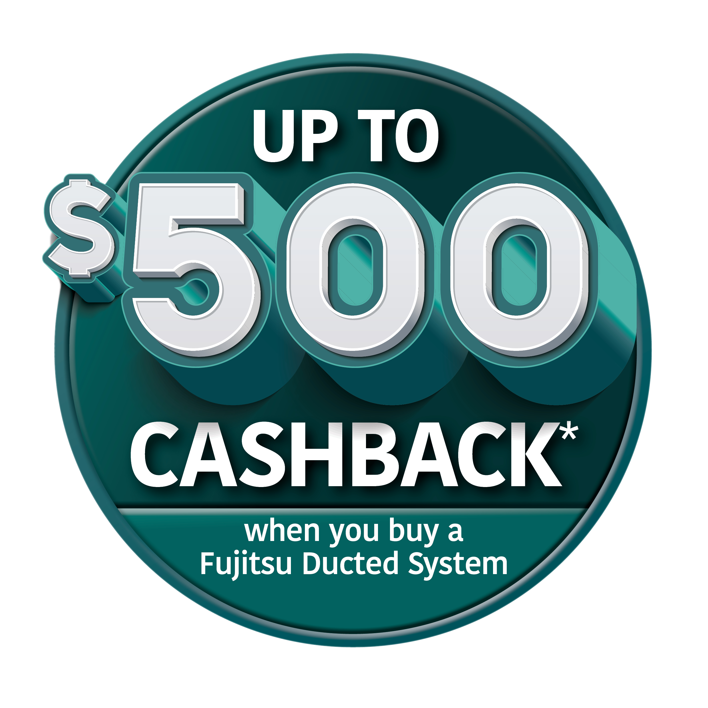 Up to $500 cashback on Fujitsu ducted systems – see details